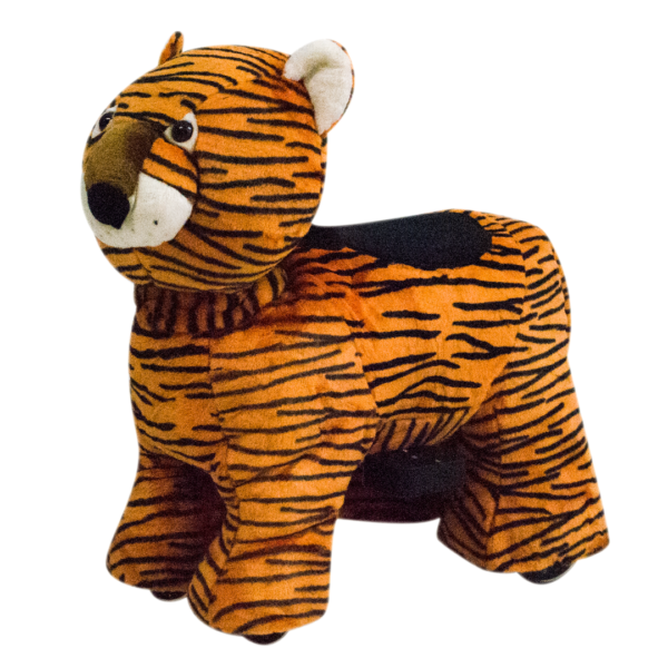 Bicho De Pelucia Motorizado Tigre P - Laranja-Preto - 110V/220V