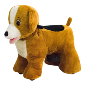 Bicho De Pelucia Motorizado Cachorro P Ride Safari - Laranja-claro - 110V/220V