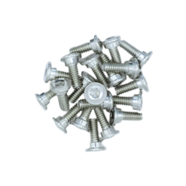 1000 Parafuso Allen Inox Chato 1/4 17mm Dobradiça Vidraçaria