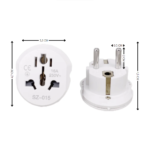 Plug Adaptador Tomada Eua Us Brasil Br Pino Chato Viagem - 3 Pcs