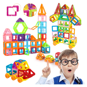 Brinquedo Educativo Magnético De Montar Imã 110 Pçs Infantil - 110