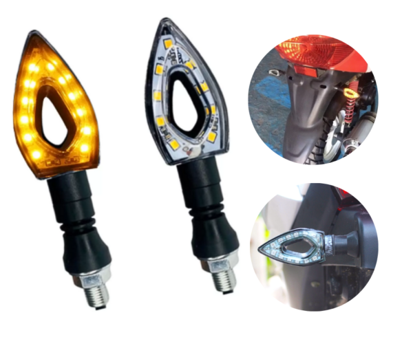 Par De Pisca Led Moto Cg Yamaha Honda Fazer Universal Tmac