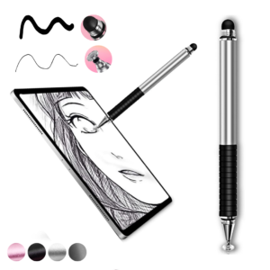 Caneta Stylus Pen Telas Touch Ponta Fina Tablet iPad iPhone - Prata