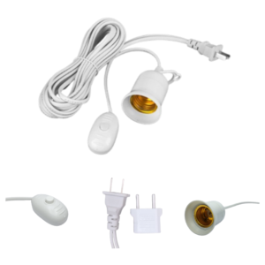 Plug Soquete Flexível Lâmpada E27 4 Metros Interruptor Grow