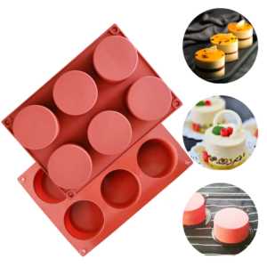 Forma Silicone 6 Cavidades Mini Bolo Cupcake Muffin Airfryer