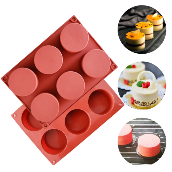Forma Silicone 6 Cavidades Mini Bolo Cupcake Muffin Airfryer