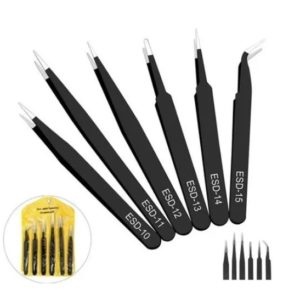 Kit 6 Pinças Anti Estática Bga Reballing Eletrônica Celular