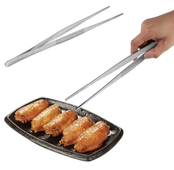 Pinça Pegador Inox 25cm Bartender Culinária Chef Gastronomia
