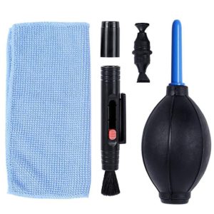 Kit Limpa Câmera Lente Fotográfica 3x1 Soprador Pano Pincel