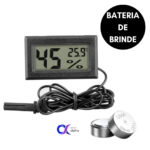Higrômetro Termômetro Digital Sensor Externo Medidor Umidade