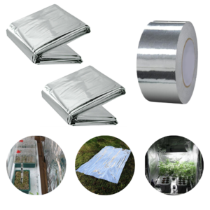 Kit C/2 Isolante Reflexivo Grow Mylar C/ Fita 2,10x1,40m Led - Metalizado