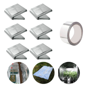 Kit C/6 Isolante Reflexivo Grow Mylar C/ Fita 2,10x1,40m Led