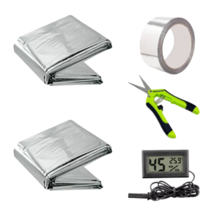 Kit Cultivo Grow Tesoura Mylar Fita Higrometro Indoor Estufa