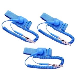 Kit 3 Pulseiras Anti Estática Profissional Aterramento Esd C/Nf DIY