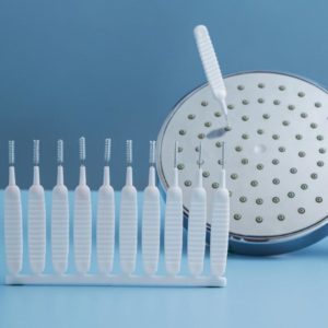 kit 10 mini escovas destacáveis brancas