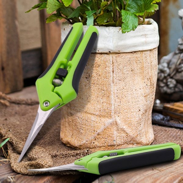 1 Par Tesouras Poda Reta E Curva Grow Jardim Bonsai Trimming