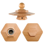 Tampa Copo Defumador Madeira Coquetel Drink Bebida Portátil