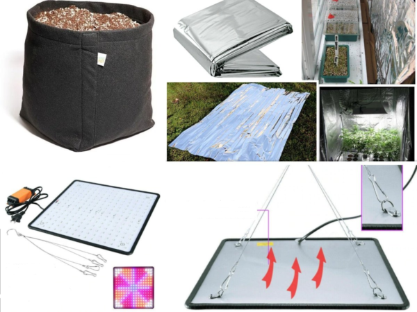 Kit Cultivo Grow Led 500w + Película Mylar + Vaso Feltro 20l
