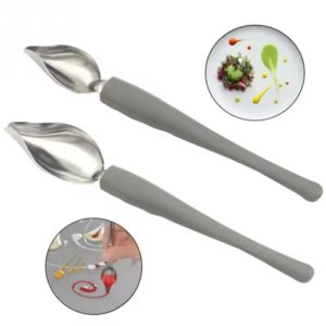 1 Par Colher Pluma Empratamento Finalização Chef Gastronomia