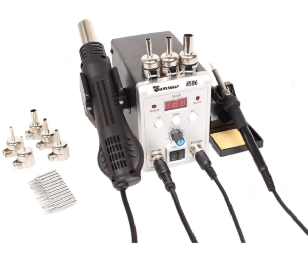 Estação Solda Retrabalho Smd Bga 8586 Soprador - 220V