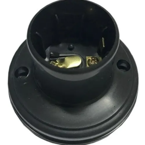 Soquete E27 Teste De Lâmpada Preto Com Borne Bocal Testador
